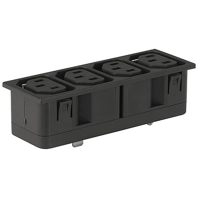 SCHURTER-4752.4200 Steckverbinder Conn Outlet RCP 12 POS Faston ST Panel Mount 12 Terminal 4 Port Box