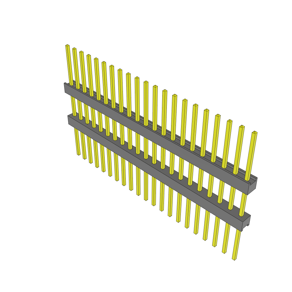 Samtec-ZW-21-13-G-S-460-385 连接器插头及 PCB 插座 Conn Board Stacker HDR 21 POS 2.54mm Solder ST Top Entry Thru-Hole Bulk