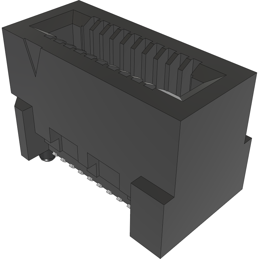 Samtec-HSEC8-110-01-S-DV-A Raccordement de bord de carte Conn Card Edge SKT 20 POS 0.8mm Solder ST SMD EDGE RATE™ Tray