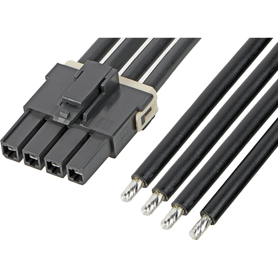 Molex-2164011041 Cable Assembly Other Cable Assembly UL 1015 0.15m 12AWG Mega Fit 4 POS F Crimp Mega-Fit Bag