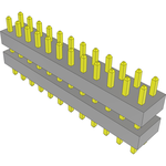 Conn Board Stacker HDR 24 POS 2mm Solder ST Top Entry Thru-Hole Bulk