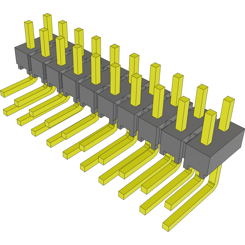 Samtec-MTSW-110-07-T-D-118-NA Connector Headers and PCB Receptacles Conn Unshrouded Header HDR 20 POS 2.54mm Solder RA Side Entry Thru-Hole Bulk