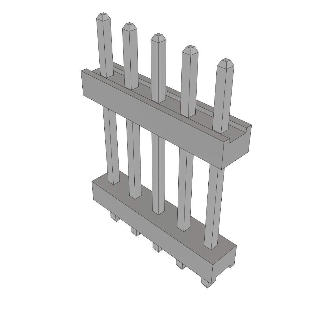 Samtec-TW-05-04-T-S-360-070 Embases de raccordement et réceptacles PCB Conn Board Stacker HDR 5 POS 2mm Solder ST Thru-Hole Bulk