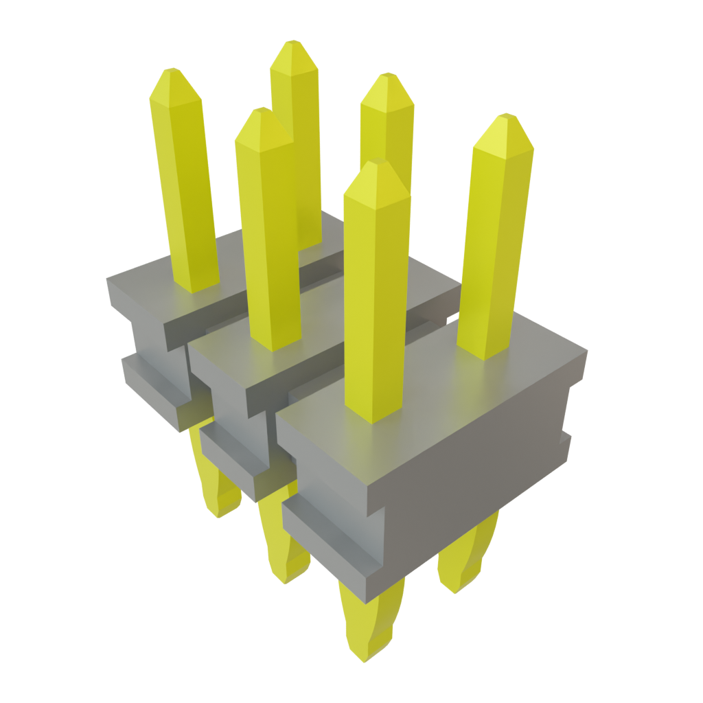 Samtec-PTT-103-01-S-D Cabezales del conector y receptáculos PCB Conn Unshrouded Header HDR 6 POS 2mm Press Fit ST Thru-Hole Bulk
