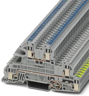 PHOENIX CONTACT-3076030 Bloques terminales del conector Conn Installation Ground Terminal Block 5 POS Screw DIN Rail 24A