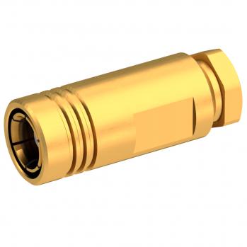 Radiall-R114/005/133 RF-Steckverbinder Conn SMB 0Hz to 4GHz 50Ohm Clamp ST Cable Mount PL Gold Over Nickel