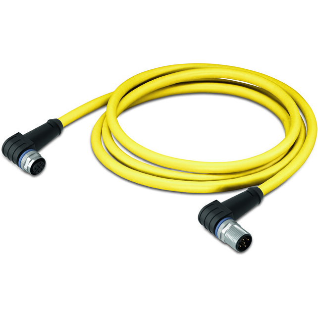 WAGO-756-1306/060-010 Andere Kabelbaugruppen System Bus Cable, angled, 1 m, fitted on both Ends, B-coded, M12 Socket, angled, M12 Plug, angled