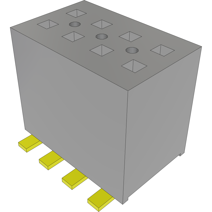Samtec-FLE-104-01-G-DV Piastre connettori e prese PCB Conn Socket Strip SKT 8 POS 1.27mm Solder ST Top Entry SMD Bag