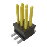 Conn Unshrouded Header HDR 6 POS 1.27mm Solder ST Top Entry SMD TIGER CLAW™ Layer