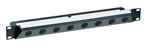 Neutrik Group-NZP1RU-8 Steckverbinderzubehör Panel With 30 Degree Forward-Turned And Offers 8 D-Shape Cutouts With M3 Threaded Fastening Holes