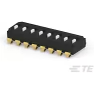 TE Connectivity-EDS08SNNNTR04Q Switch DIP Switch DIP OFF ON SPST 8 Raised Slide 0.025A 24VDC J-Lead 2000Cycles 2.54mm SMD T/R