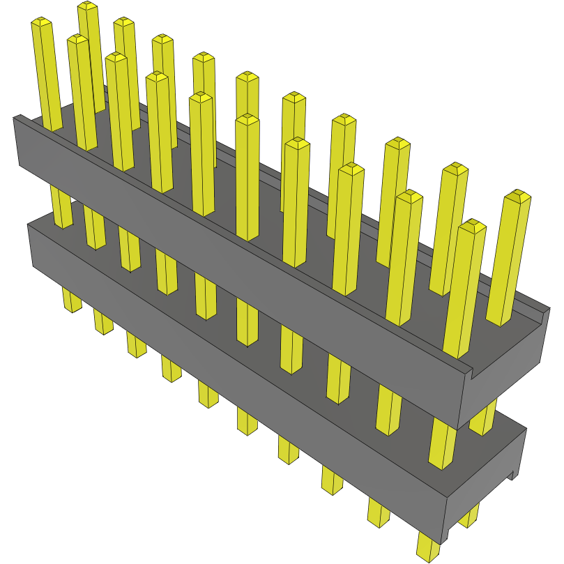 Samtec-DW-10-15-T-D-330 Steckverbinderleisten und Leiterplattenbuchsen Conn Board Stacker HDR 20 POS 2.54mm Solder ST Top Entry Thru-Hole Bulk
