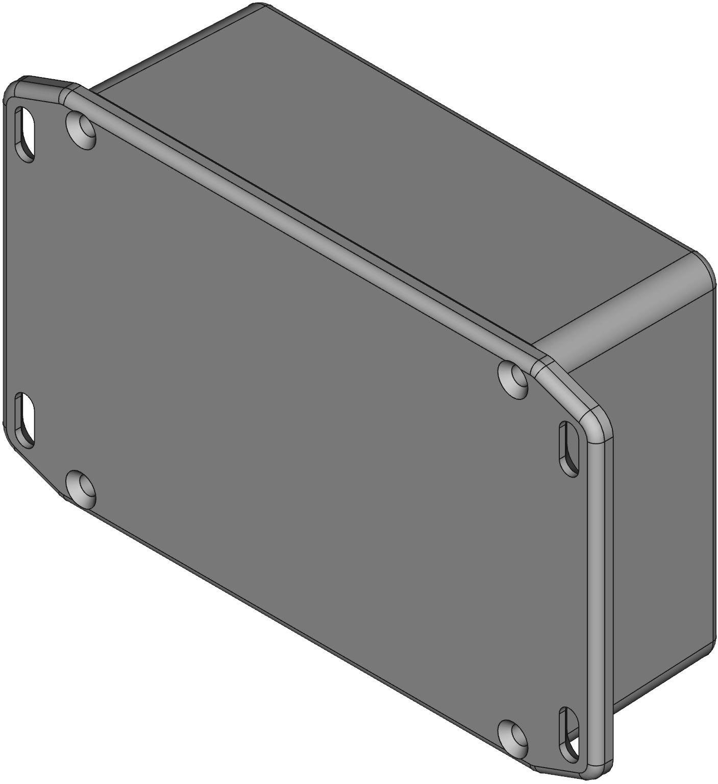 Hammond Manufacturing-1590WSFLBK  Black Die Cast Aluminum Flange Mount Watertight Enclosure