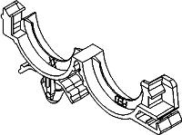 Delphi-8917320 null CONDUIT CLIP ROSEBUD, ATTACHMENT HOLE DIAM 6.35, CONDUIT SIZE 19