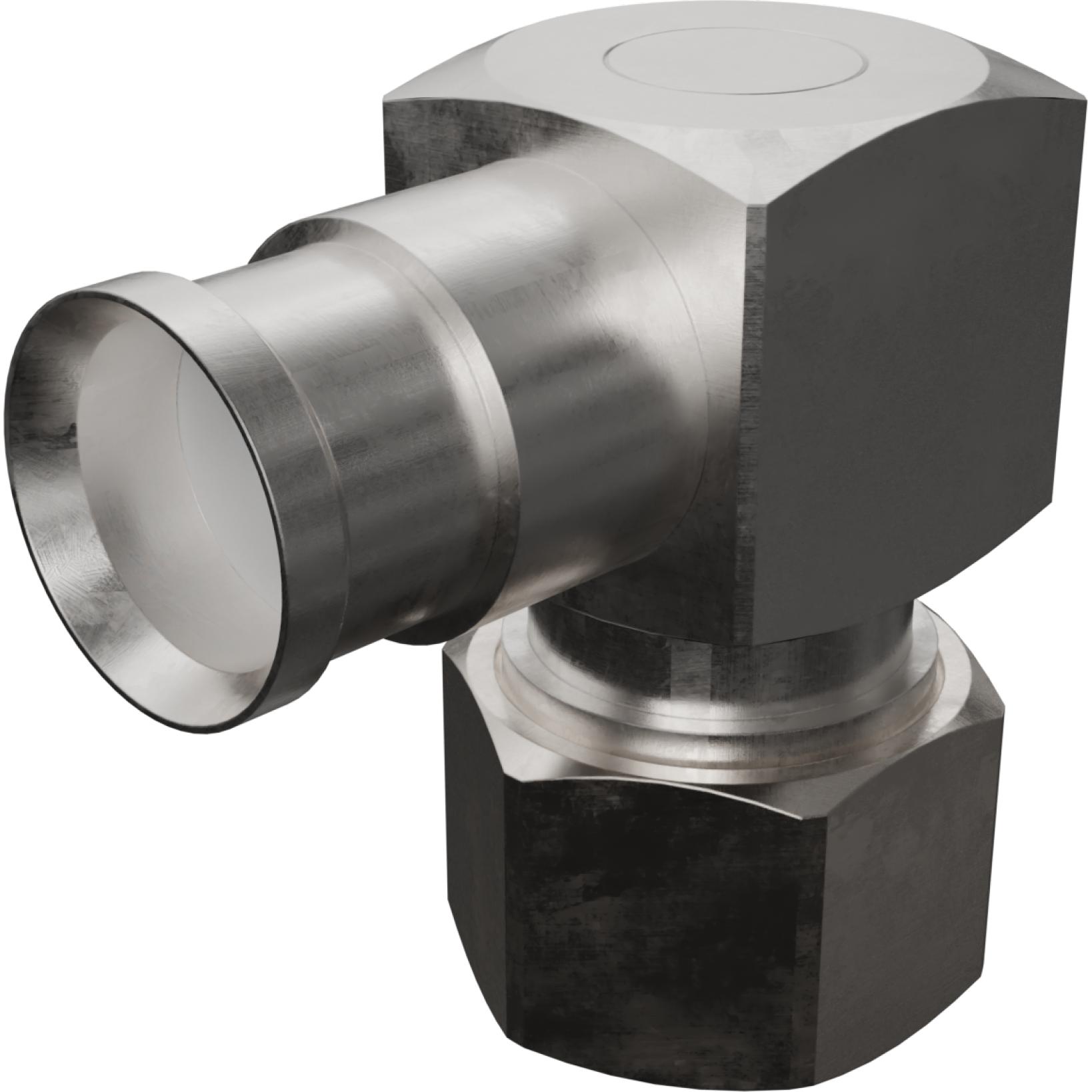 Molex-73162-6161 射频连接器 RF | Coaxial Connectors 50 Ohms, 4.3-10 Plug, Right-Angle, Wrench Tight, for 1/2” Super Flexible Coaxial Cable, One Piece Per Carton