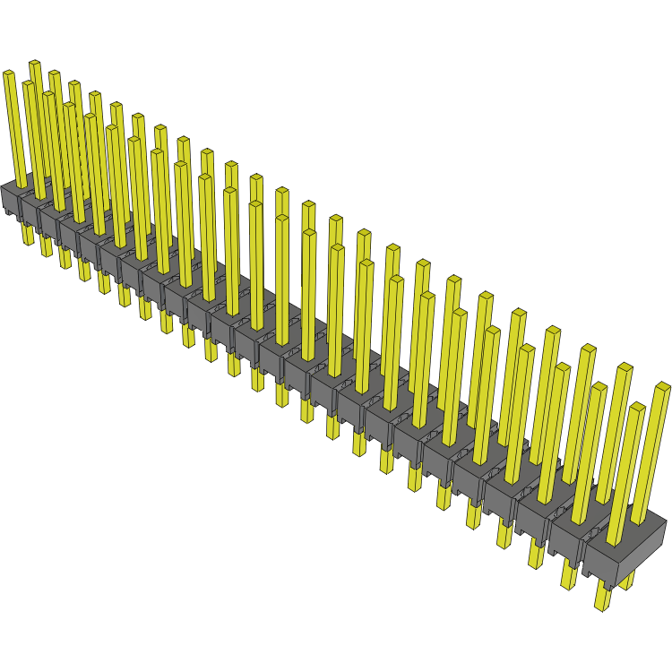 Samtec-MTSW-124-22-S-D-410 连接器插头及 PCB 插座 Conn Unshrouded Header HDR 48 POS 2.54mm Solder ST Top Entry Thru-Hole Bulk