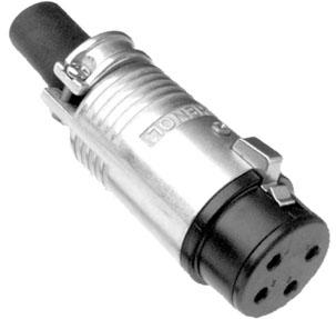 Amphenol-EP-4-11P Steckverbinder für Audio und Video Conn XLR Connector F 4 POS Solder Bucket ST Cable Mount 4 Terminal 1 Port