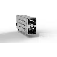 TE Connectivity-2007492-6 Connector Telephone and Telecom Conn SFP+ RCP 40 POS 0.4mm Press Fit RA Thru-Hole 40 Terminal 2 Port Package