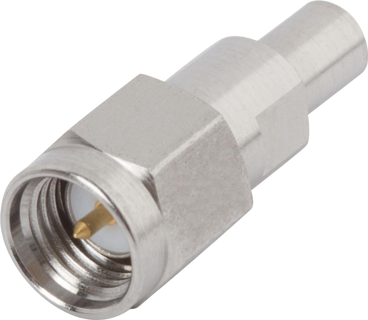 Amphenol SV Microwave-SF1129-6153 RF-Steckverbinder Conn SMA-SMP Adapter 0Hz to 18GHz 50Ohm ST M/M Gold Over Nickel Tray