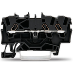 Top Job Feedthrough Terminal Block, rail mount, 3-Conductor, 4.2 mm wide, black