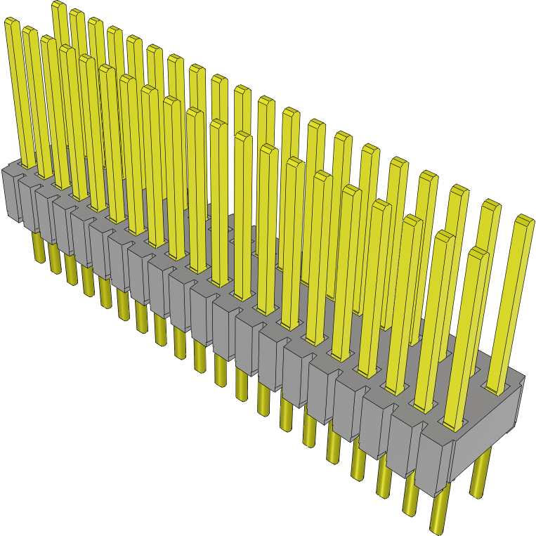 Samtec-MTMS-120-53-L-D-285 Cabezales del conector y receptáculos PCB Conn Unshrouded Header HDR 40 POS 1.27mm Solder ST Top Entry Thru-Hole FLEX STACK Tube