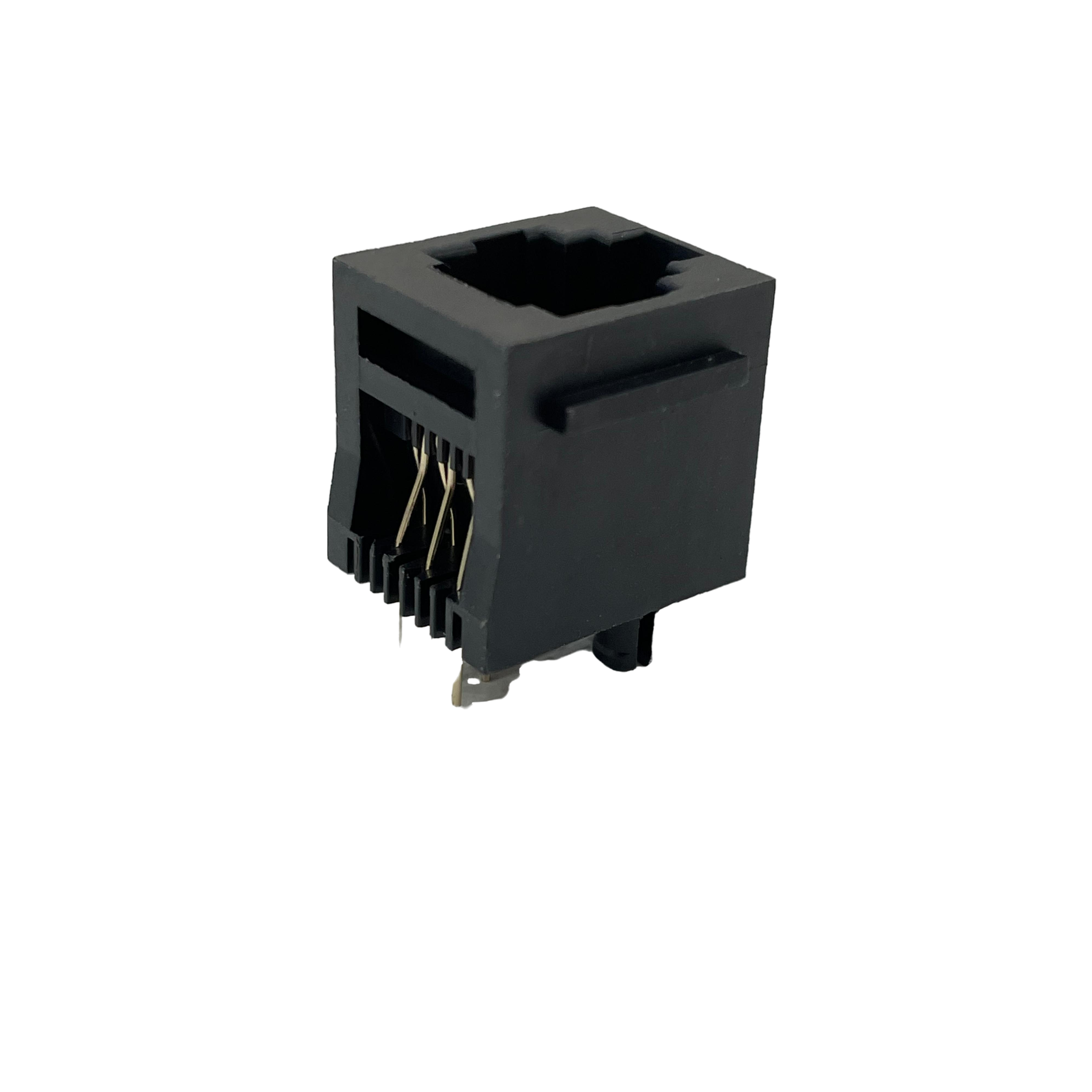 ADAM TECH-MTJ-663X1 Connector Telephone and Telecom Conn Modular Jack F 6 POS 1.27mm Solder ST Thru-Hole 6 Terminal 1 Port Cat 5/Cat 5e