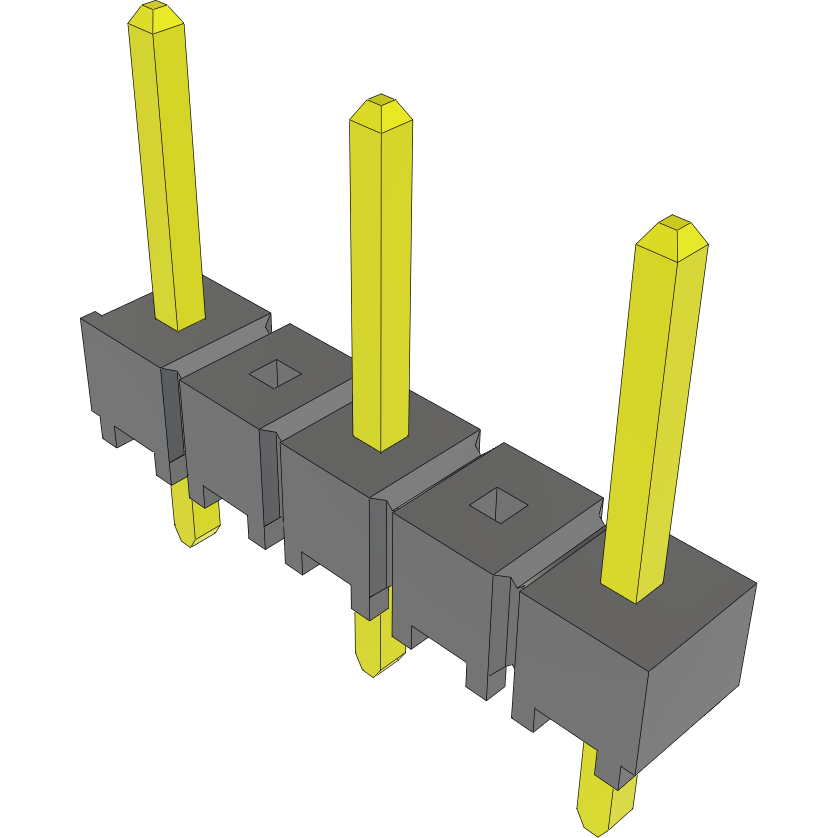 Samtec-TSW-203-07-L-S Connector Headers and PCB Receptacles Conn Unshrouded Header HDR 3 POS 5.08mm Solder ST Top Entry Thru-Hole Bulk