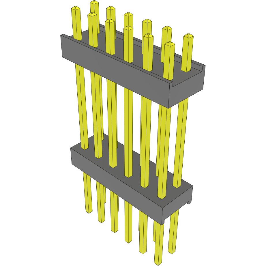 Samtec-EW-06-20-S-D-680 Connector Headers and PCB Receptacles Conn Board Stacker HDR 12 POS 2.54mm Solder ST Top Entry Thru-Hole Bulk