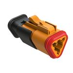 Conn Housing PL 3 POS Crimp ST Cable Mount Orange