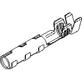 Molex-02-08-1104 Steckverbinder, Kontakt Contact SKT Crimp ST Cable Mount 24-30AWG Claspcon™ Bag
