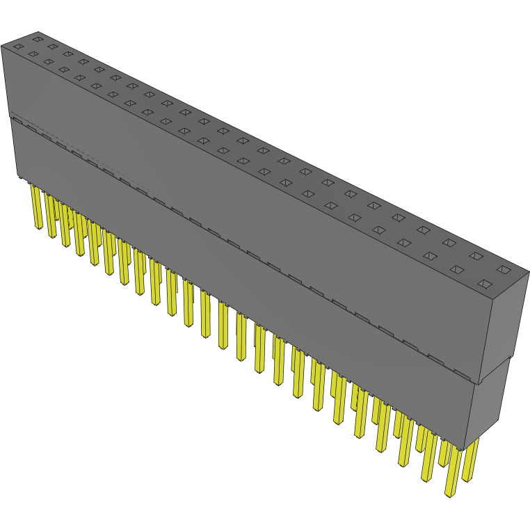 Samtec-ESQ-124-59-G-D Cabezales del conector y receptáculos PCB Conn Elevated Socket SKT 48 POS 2.54mm Solder ST Top Entry Thru-Hole Tube
