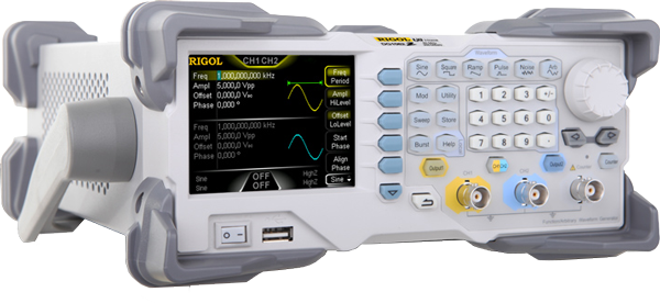 RIGOL Technologies, Inc-DG1022Z Signal Generators 25 MHz, 2 ch, 200MS/s Waveform Generator with deep memory arbitrary waveform capability and SiFi signal fidelity technology