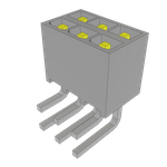 Conn Wire to Board HDR 6 POS 2.54mm Solder RA Side Entry Thru-Hole Mini Mate® Tube