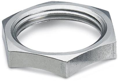 PHOENIX CONTACT-1411280 Kabelzubehör EMV nut, Brass, nickel-plated, for threads Pg21, color silver