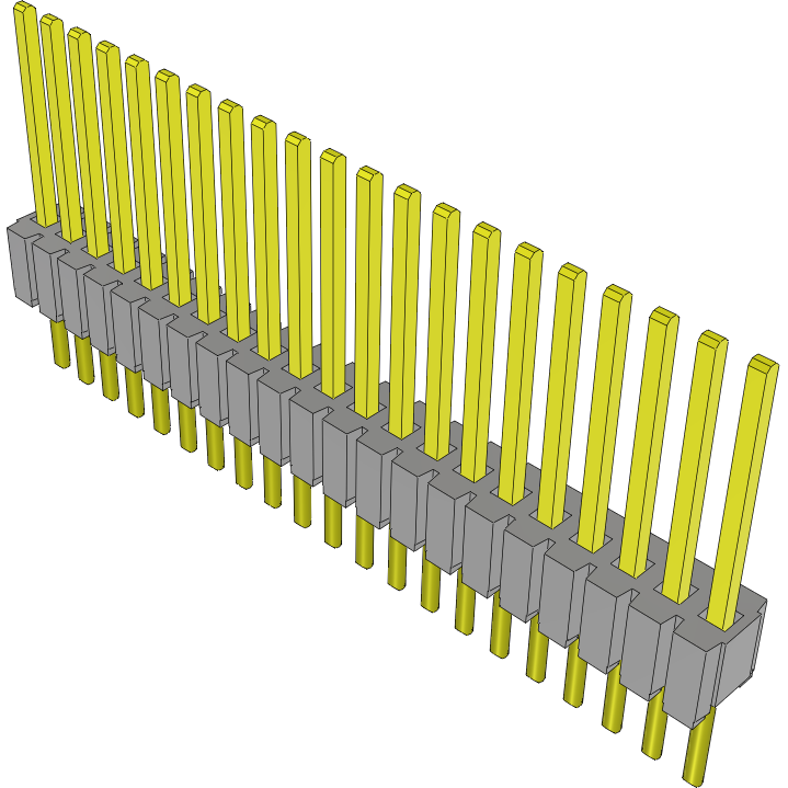 Samtec-MTMS-121-53-G-S-285 Cabezales del conector y receptáculos PCB Conn Unshrouded Header HDR 21 POS 1.27mm Solder ST Top Entry Thru-Hole Tube