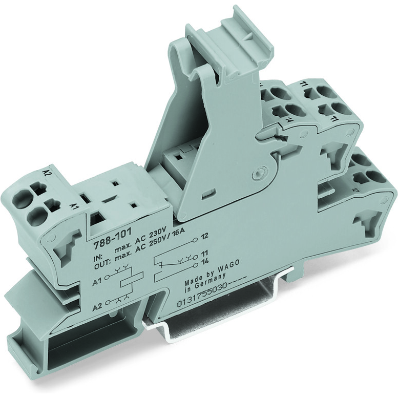 WAGO-788-101 Relay Sockets Socket without Relay, Switching Relay RP 25, 1 changeover Contact