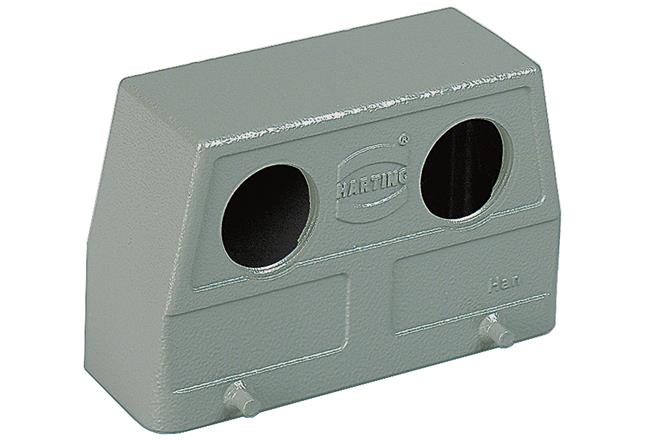 HARTING-09300160663 Schrumpfbalgenadapter Hood 90° 16B Shell Size Powder Die Cast Aluminum Double Lock Han®
