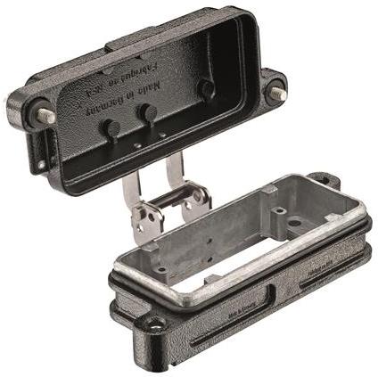 HARTING-09400160317 Accessori per connettori Connector Accessories Cover Straight Aluminum Die Cast Black