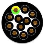 Molex-1552200253 Kabel, Mehrleiter Control Cable WSOR Jacket Unshielded 12 Circuits 16 AWG with Green/Yellow Ground 12.70mm Diameter 100.0m Length Black