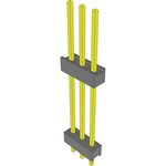 Conn Board Stacker HDR 3 POS 2.54mm Solder ST Top Entry Thru-Hole Bulk