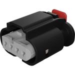 Conn Housing RCP 4 POS 4mm Crimp ST Cable Mount Black Bag