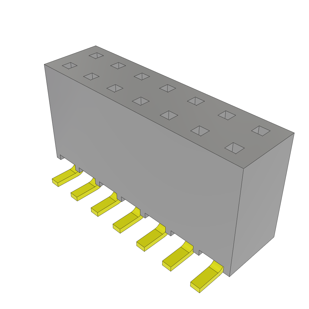 Samtec-SSW-107-22-S-D-VS-TR 连接器插头及 PCB 插座 Conn Socket Strip SKT 14 POS 2.54mm Solder ST Top Entry SMD Tiger Buy™ T/R