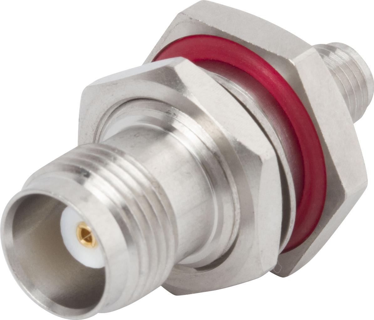 Amphenol SV Microwave-SF1134-6007 RF-Steckverbinder Conn PTNC-SMA Adapter 0Hz to 18GHz 50Ohm ST Panel Mount RCP/RCP Gold Bag