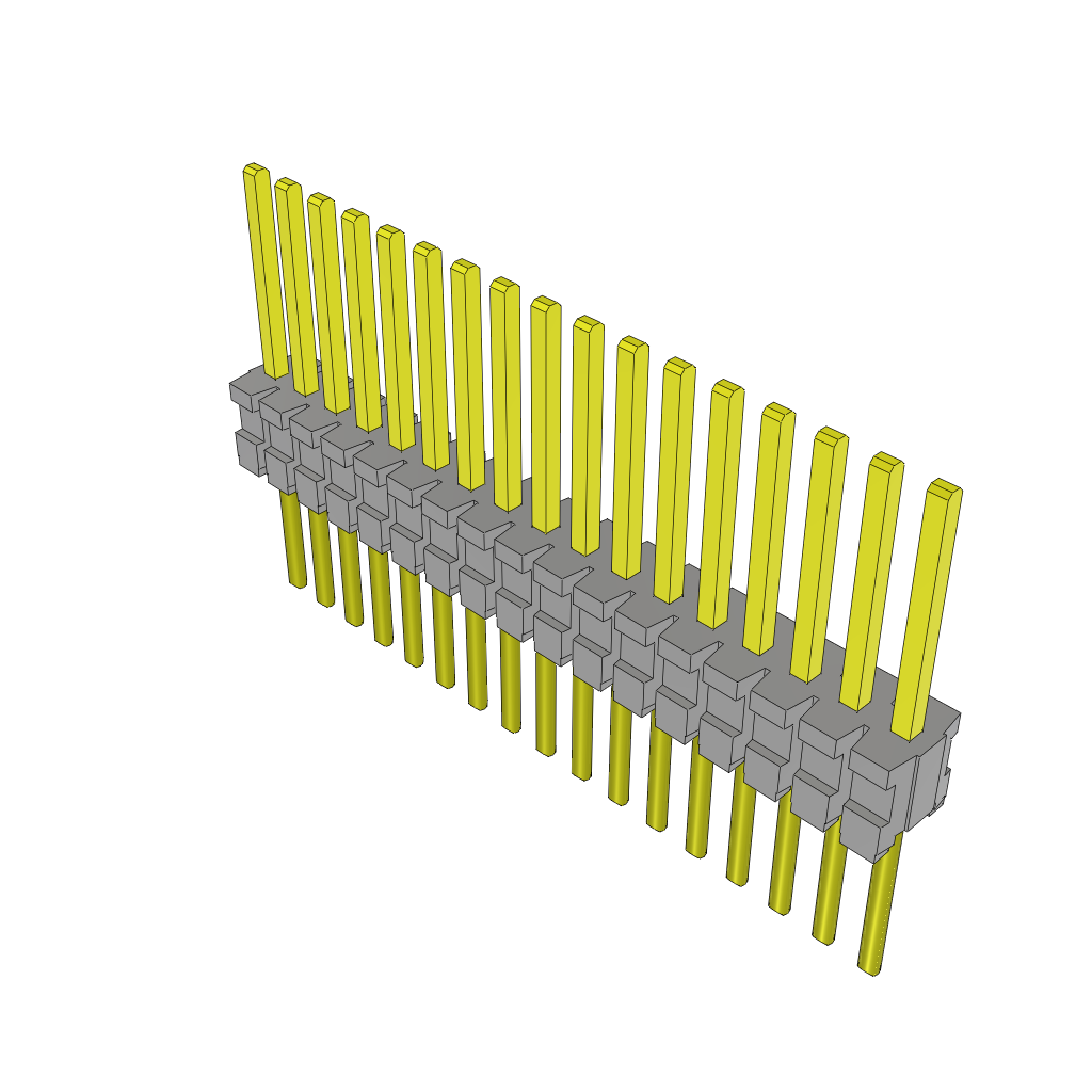Samtec-TMS-117-21-G-S Steckverbinderleisten und Leiterplattenbuchsen Conn Unshrouded Header HDR 17 POS 1.27mm Solder ST Top Entry Thru-Hole Tube