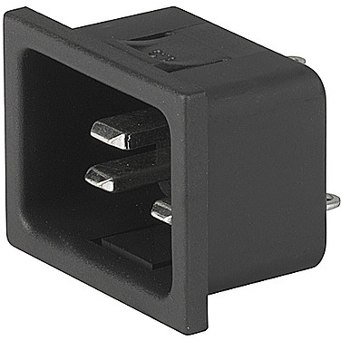 SCHURTER-4793.7000 Potenza del connettore Conn Inlet PL 3 POS Faston ST Panel Mount 3 Terminal 1 Port Box