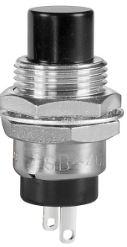 NKK Switches-SB4011NCH-2A Botón pulsador Switch Push Button ON (OFF) SPST Round Plunger 3A 250VAC 30VDC Momentary Panel Mount Solder Lug