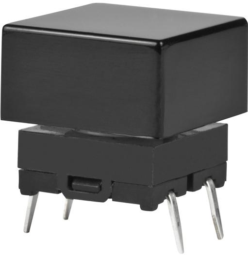 NKK Switches-JB15KP-2A Switch Tactile Switch Tactile OFF (ON) SPST Square Button PC Pins 0.05A 24VDC 5000000Cycles 1.76N Thru-Hole