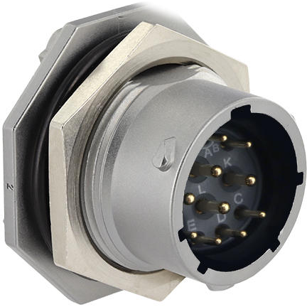 Eaton-UT0X714D12PX32 Steckverbinder, rund Conn Circular PIN 12 POS Solder ST Jam Nut 12 Terminal 1 Port