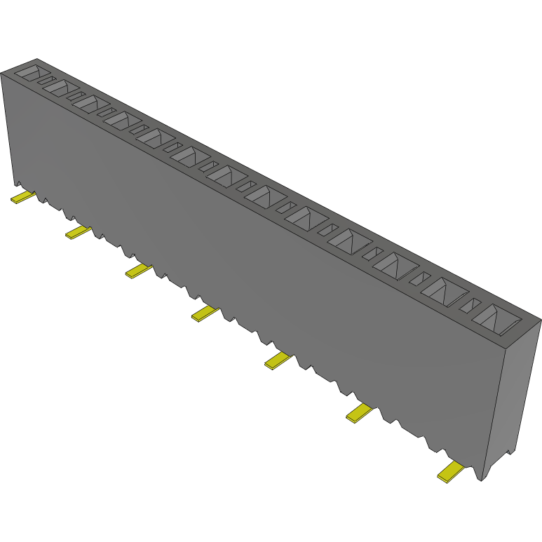 Samtec-SSM-113-S-SV-BE Connector Headers and PCB Receptacles Conn Socket Strip SKT 13 POS 2.54mm Solder ST Bottom Entry SMD Tube