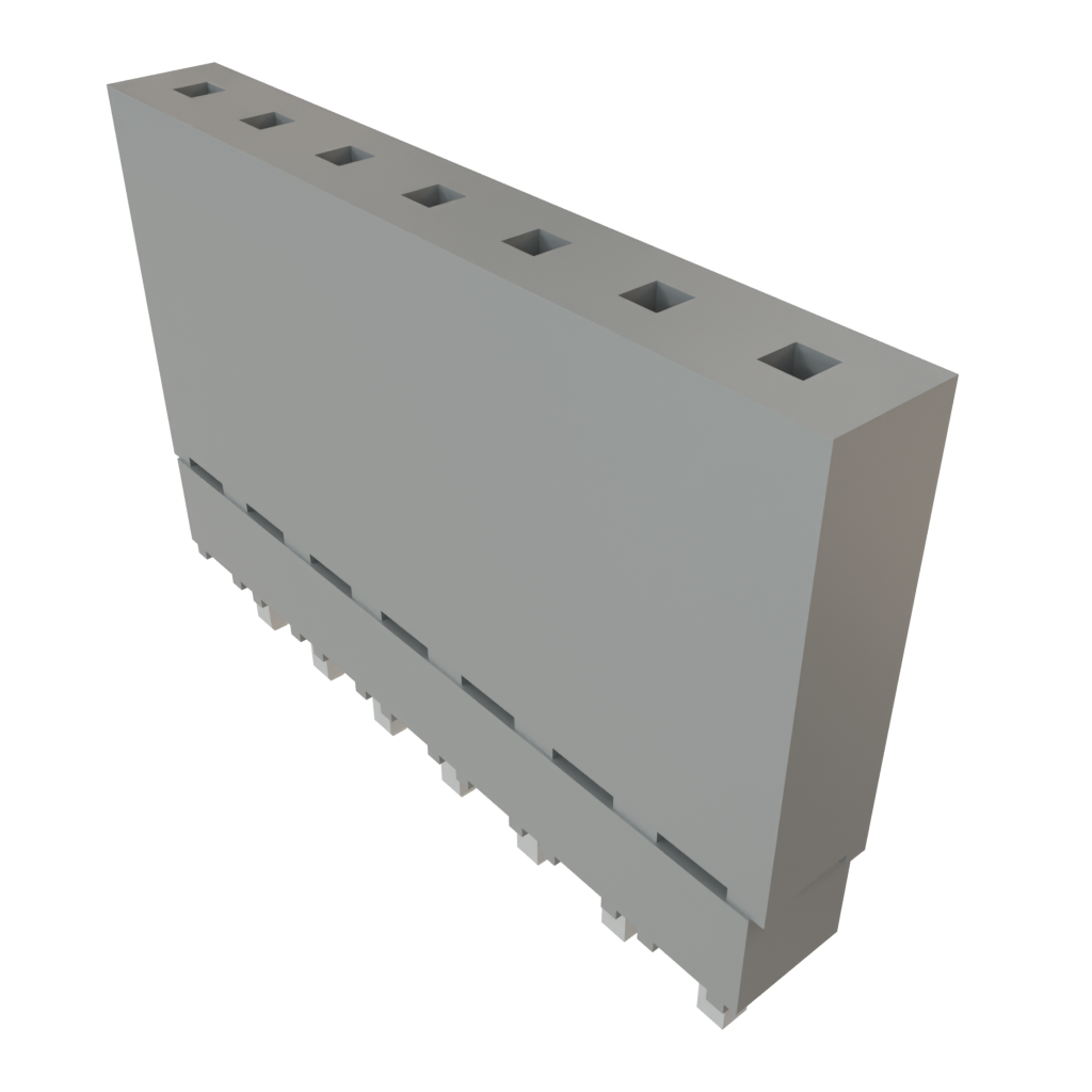 Samtec-ESQ-107-12-L-S Cabezales del conector y receptáculos PCB Conn Elevated Socket SKT 7 POS 2.54mm Solder ST Top Entry Thru-Hole Tube
